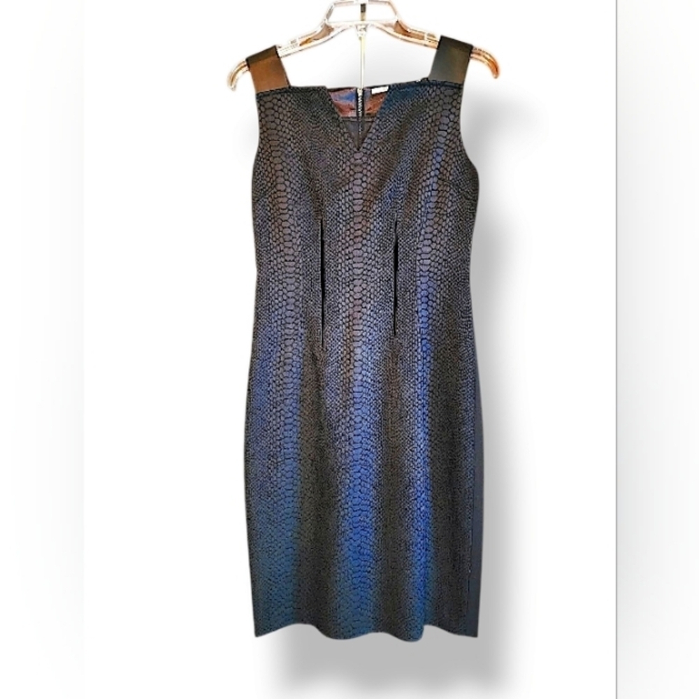 NWT Tahari Black Snake Skin Dress